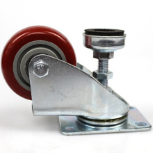 3 inch medium plate adjustable jujube red casters